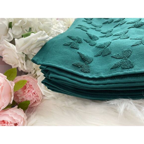 Bella Lux Hand & Bath Towels Set Christmas Collection Green Bows Set of 4 - Picture 8 of 8